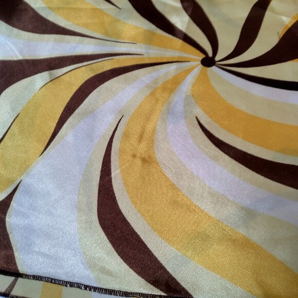 Vintage Y2K Antilia Femme Shirt Medium Sleeveless Yellow Brown Satin Bling Ties - Picture 16 of 16